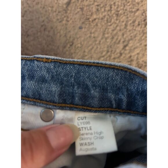 Reformation Jeans Serena High Skinny Crop in Augusta Wash 26 - Picture 4 of 7